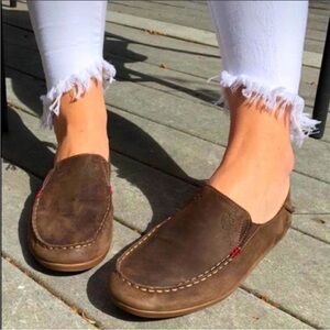 OluKai Brown Leather Women's Loafers